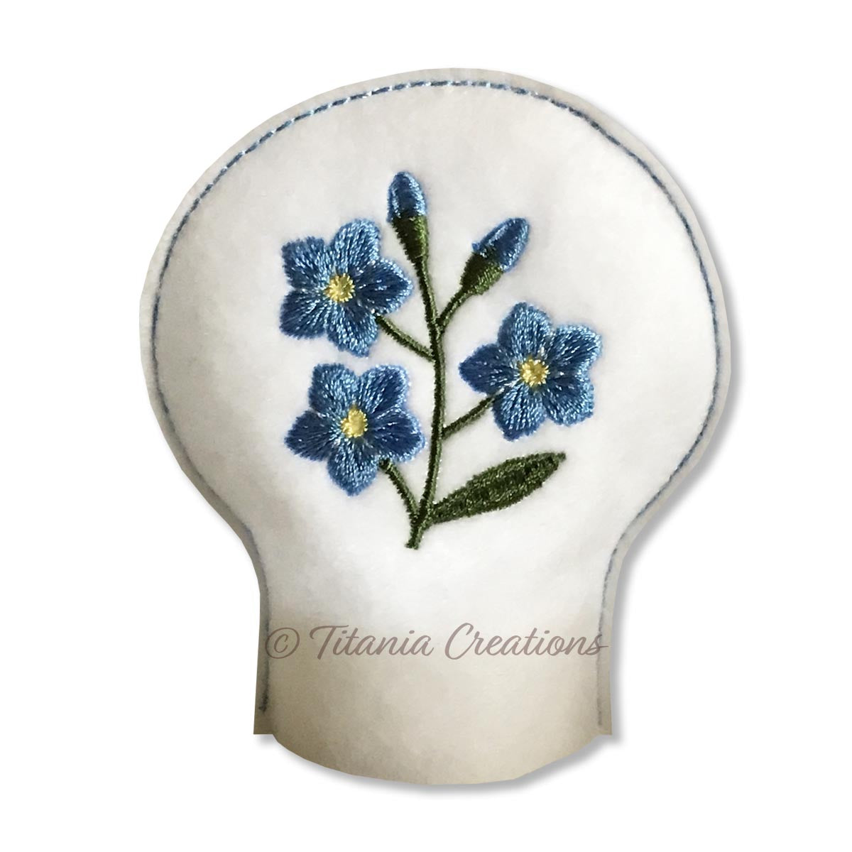 ITH Forget Me Not Tea Light Cover 4x4
