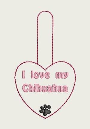 I Love My Chihuahua Key Fob 4X4 Db Fobs
