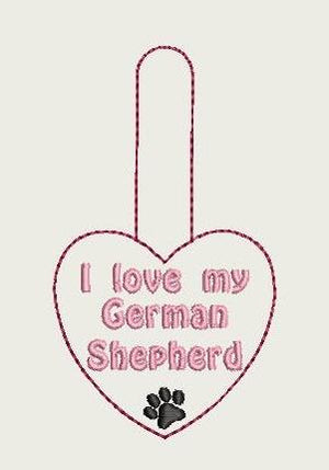 I Love My German Shepherd Key Fob 4X4 Db Fobs