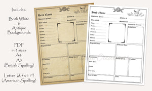 Herb Template Printable Pages