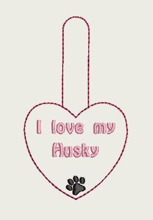 I Love My Husky Key Fob 4X4 Db Fobs
