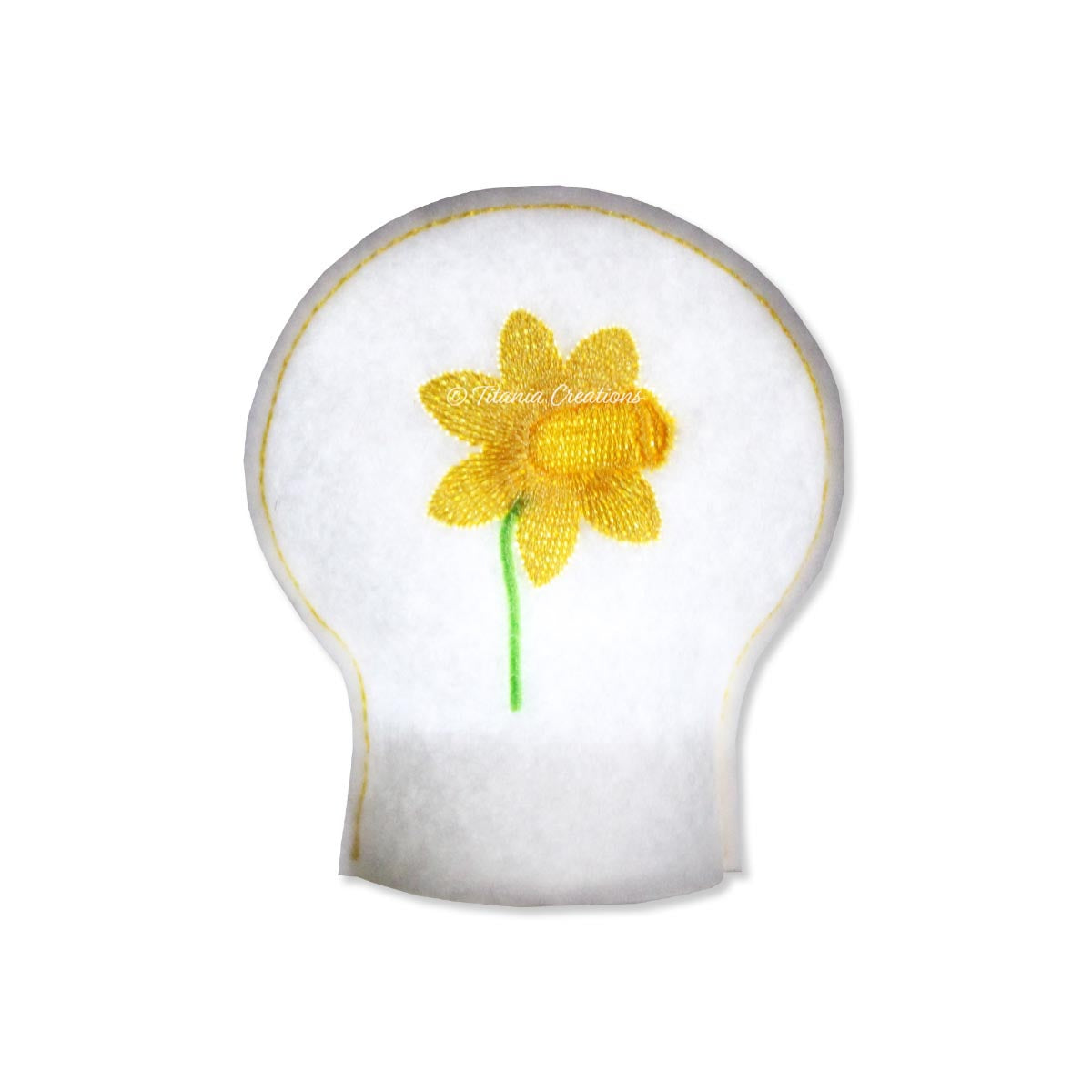 ITH Daffodil Flower for March Tea Light Cover 4x4