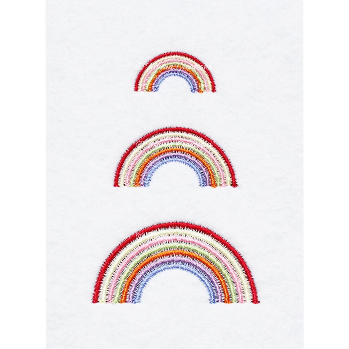 Miniature Rainbow Set of Three 4x4