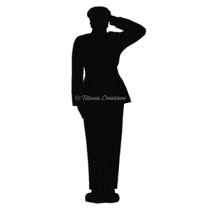 Royal Air Force Airman Silhouette 4x4 5x7