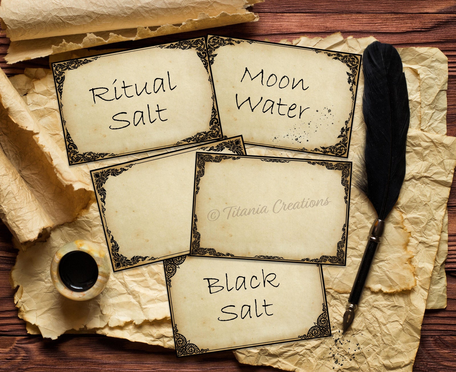 Blank Apothecary Label Set Printable Pages