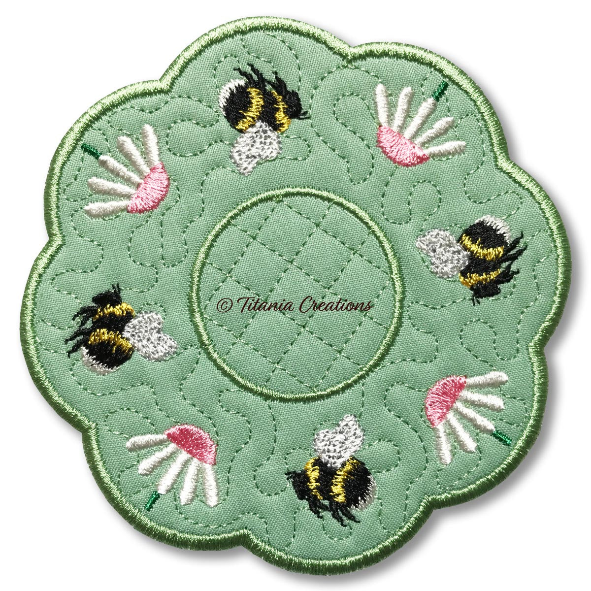 ITH Bumble Bee Candle Mat 5x5 6x6 7x7 8x8