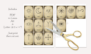 Witches Rune Cards and Journal Printable Pages