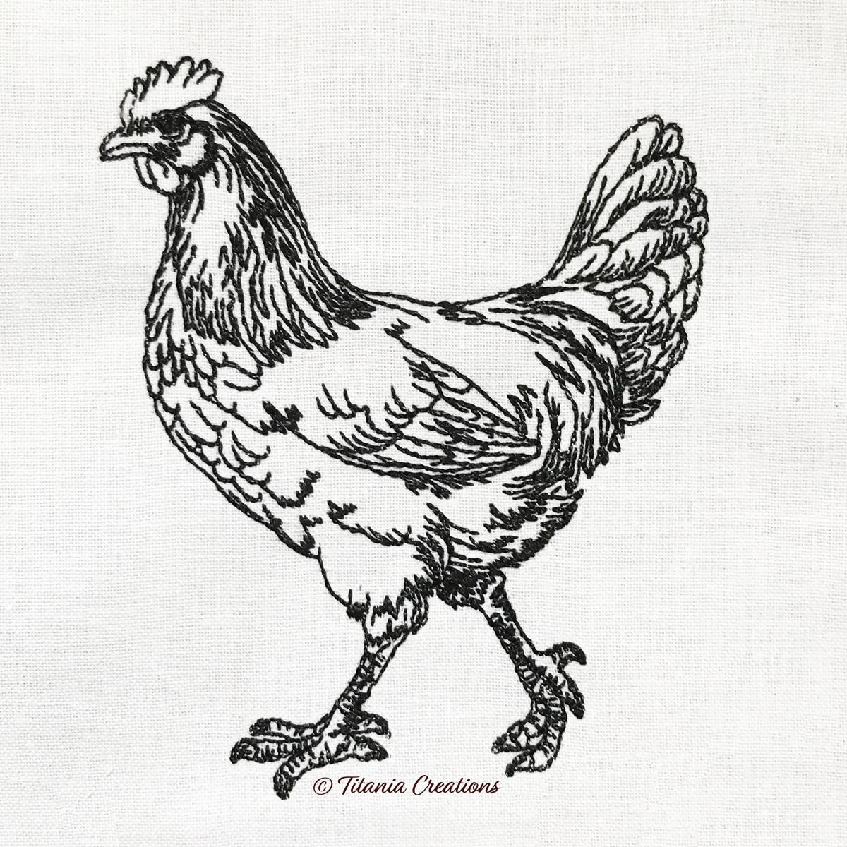 Line Work Chicken 4 Sizes Included