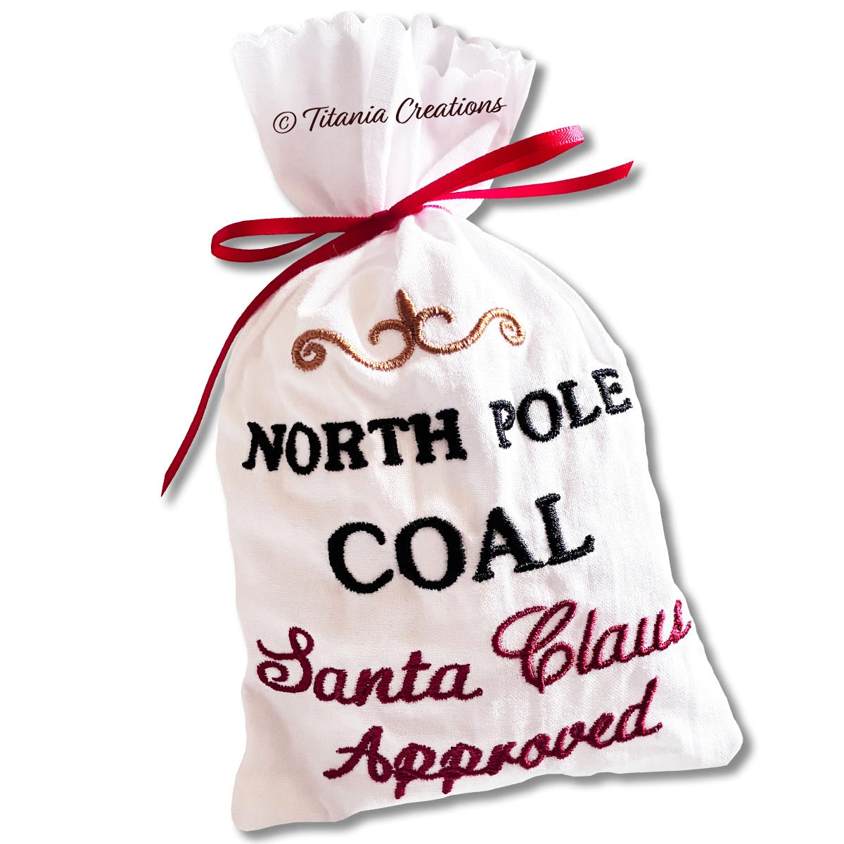 ITH North Pole Coal Bag 5x7 6x10 8x12