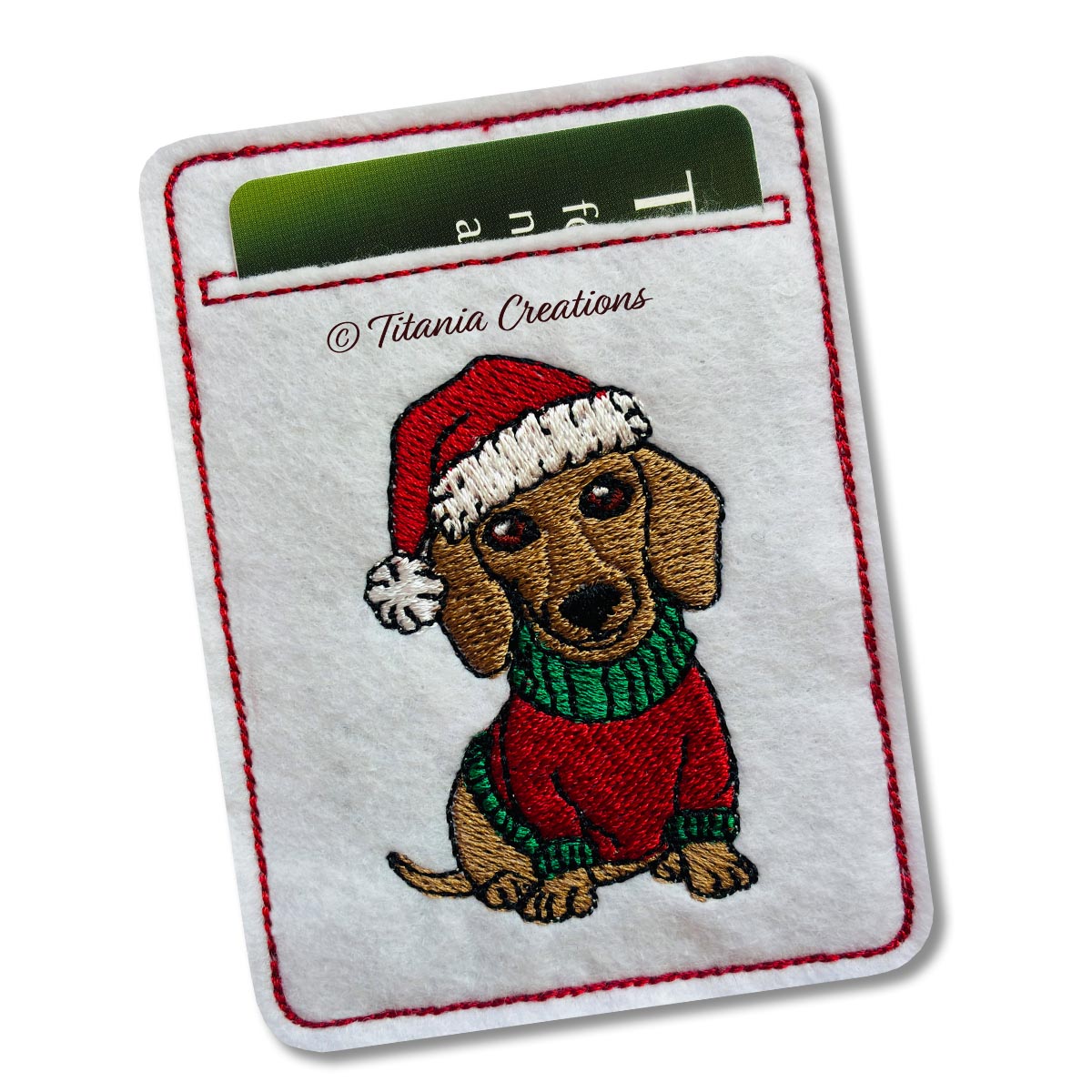 ITH Dachshund Gift Card Holder 4x4