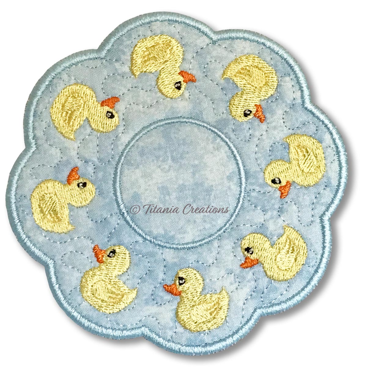 ITH Rubber Duck Candle Mat 5x5 6x6 7x7 8x8