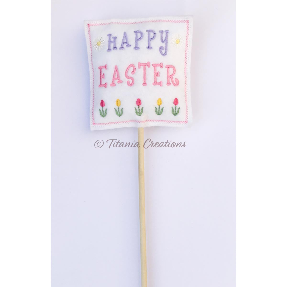 ITH Happy Easter Garden Stake 4x4 5x7