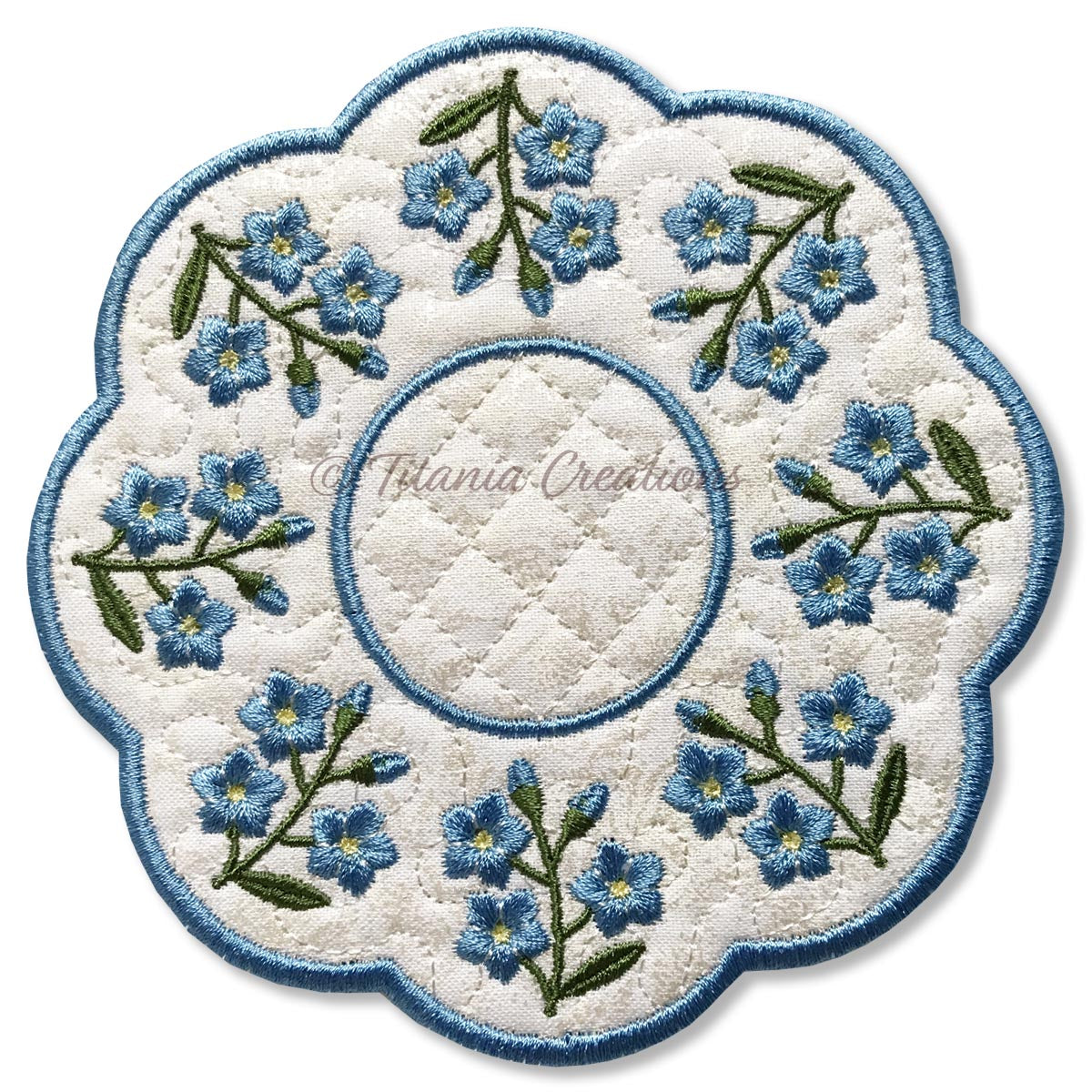 ITH Forget Me Not Candle Mat 5x5 6x6 7x7 8x8