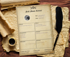 Full Moon Ritual Template Printable Pages