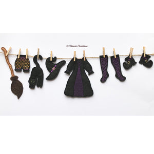 ITH Witch's Clothes Line 4x4