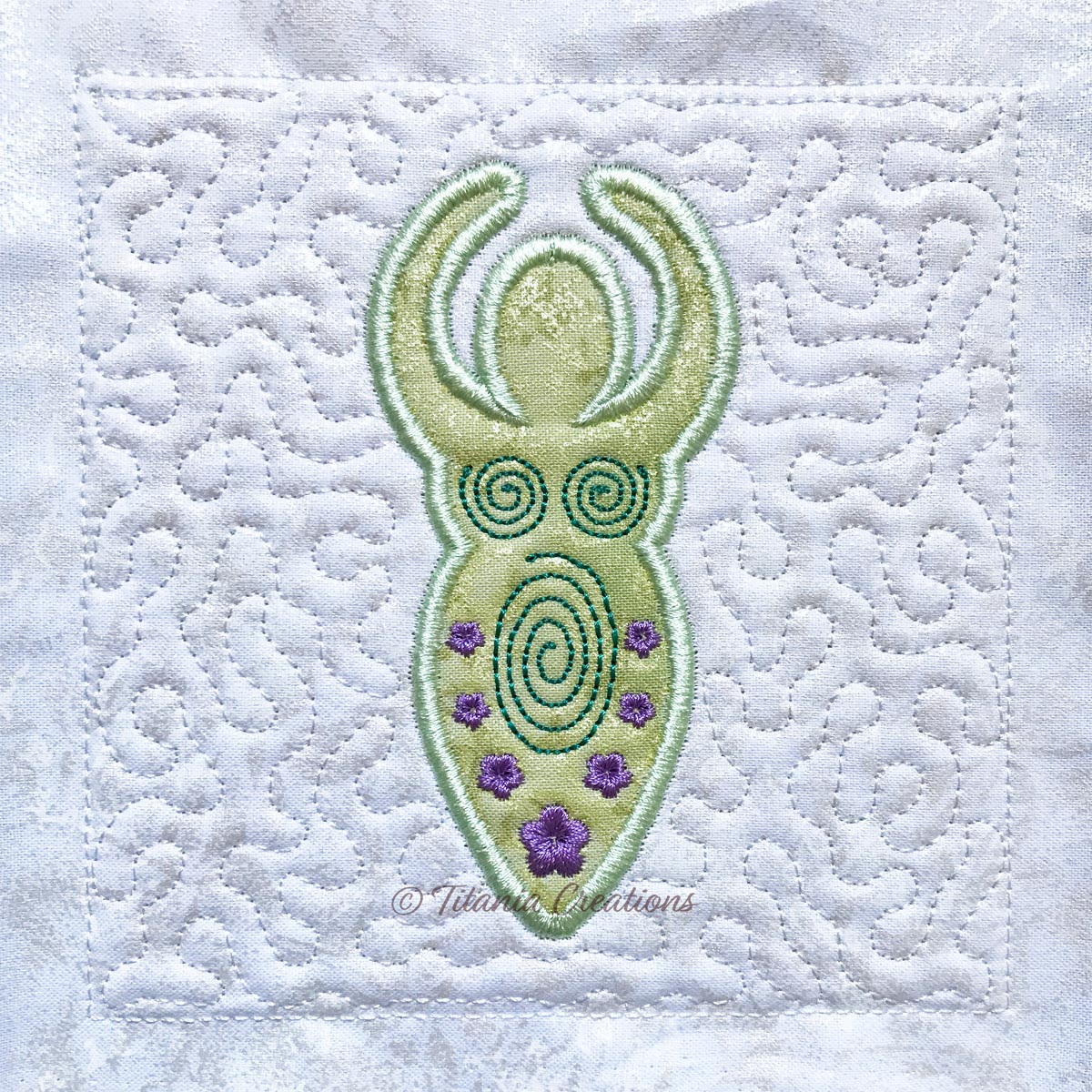 ITH Goddess Quilt Block 5x5 6x6 7x7 8x8 9x9