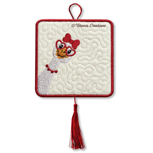 ITH Silly Goose Valentine 01 Coaster 4x4 5x5