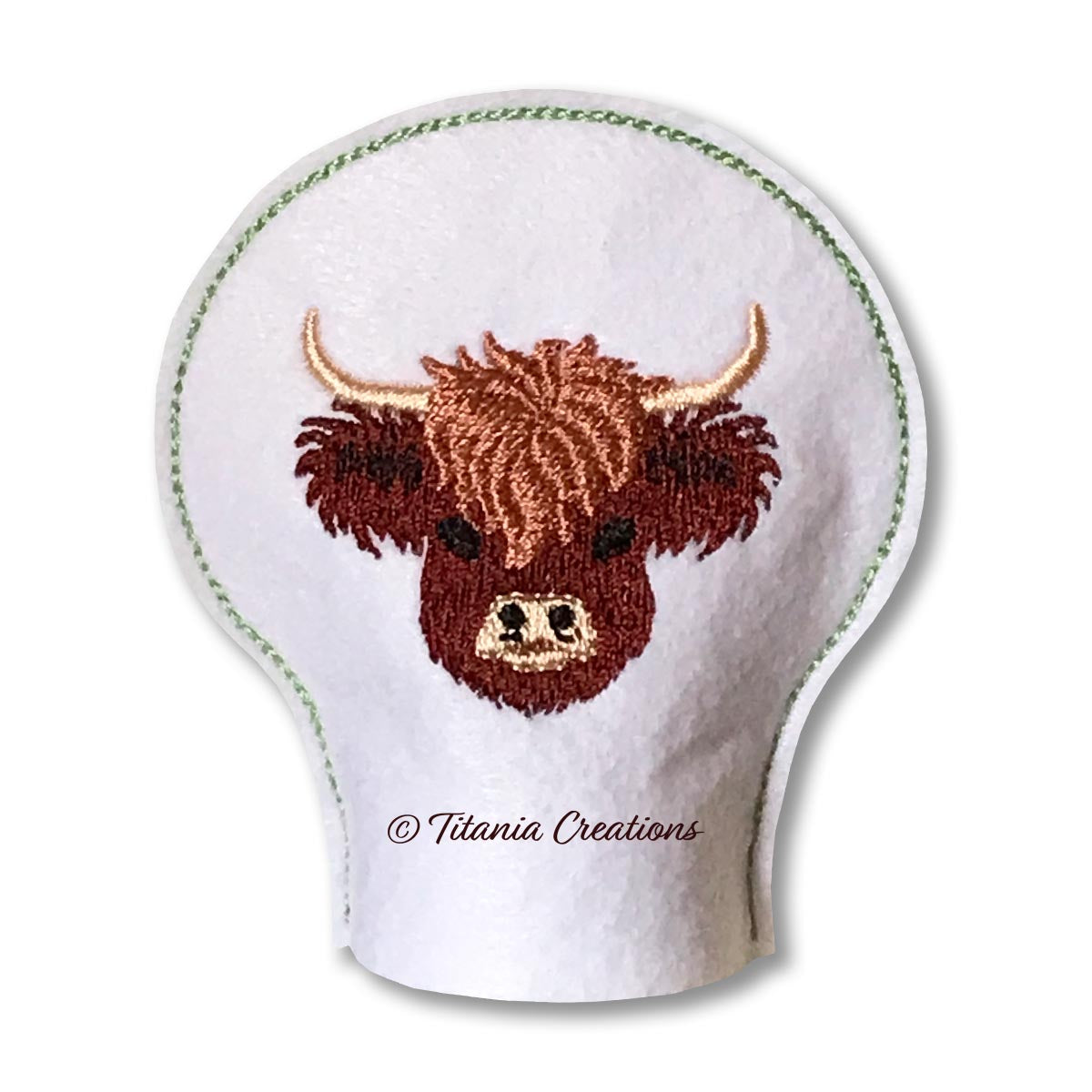 ITH Highland Cow Tea Light Cover 4x4