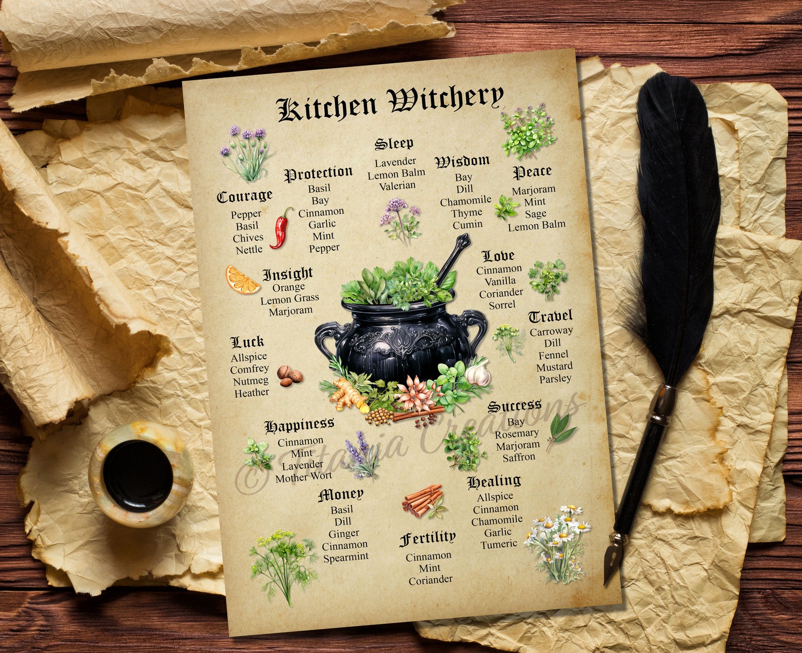 Kitchen Witchery Printable Pages