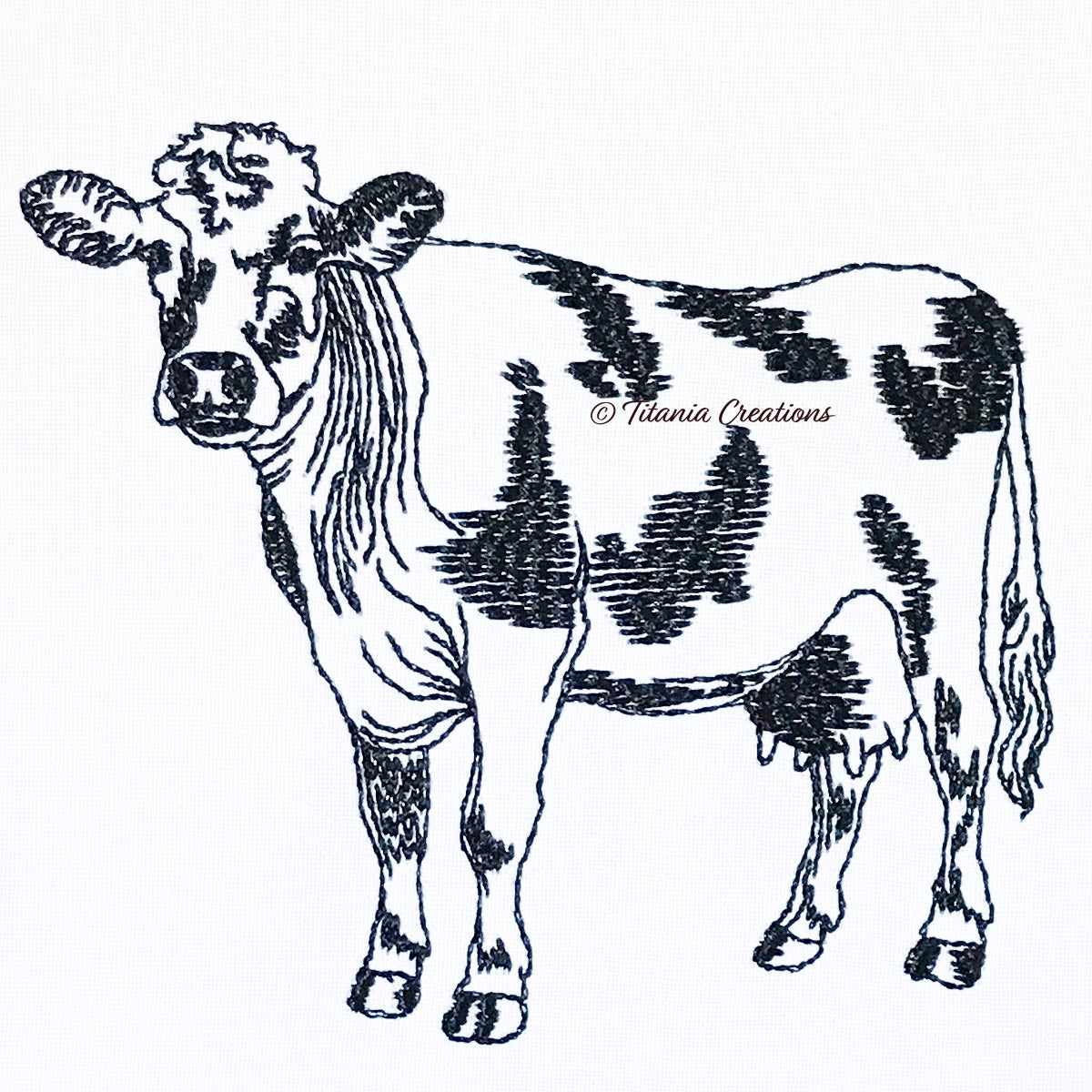 Line Work Cow 4 Sizes Included