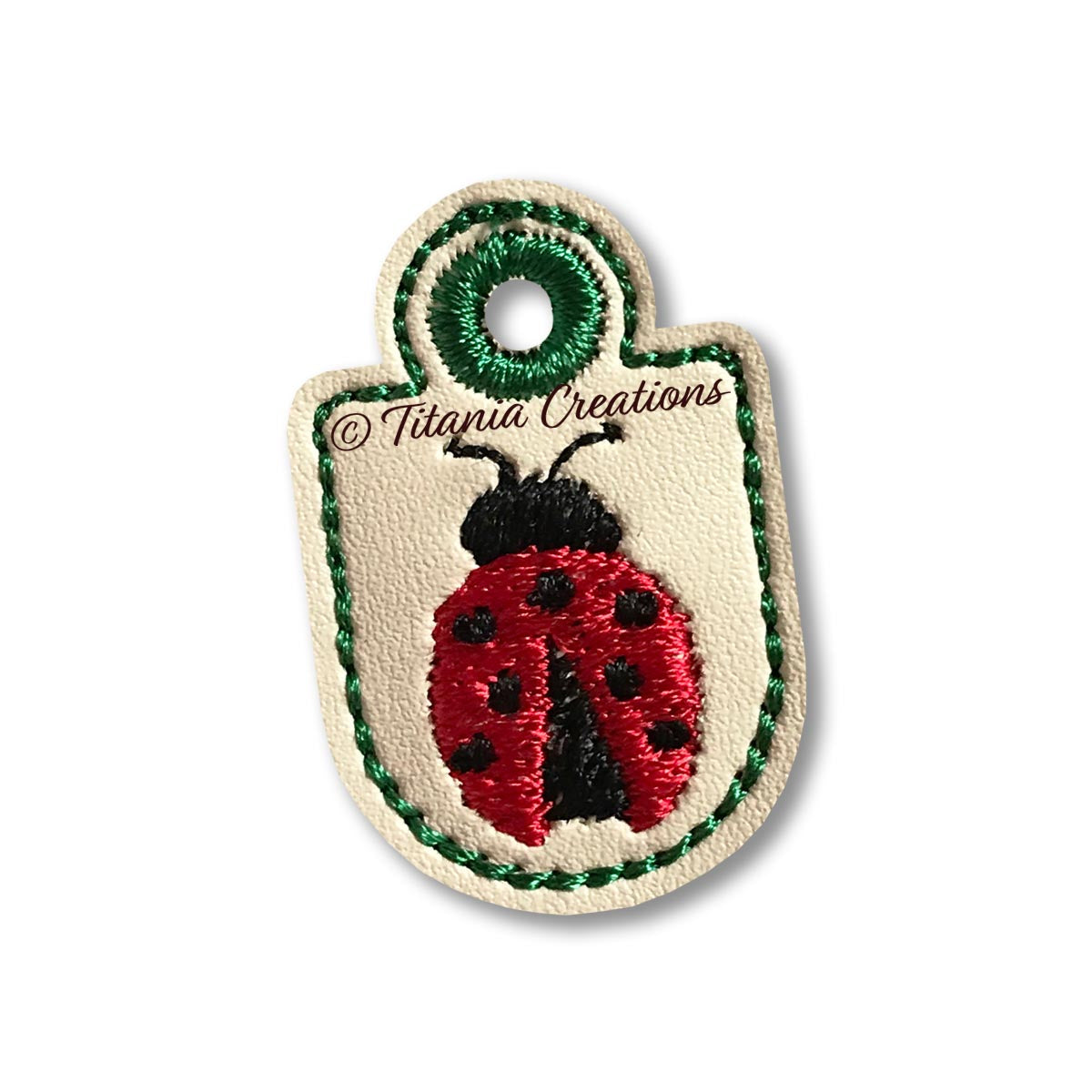 ITH Ladybird Ladybug Zip Pull 4x4