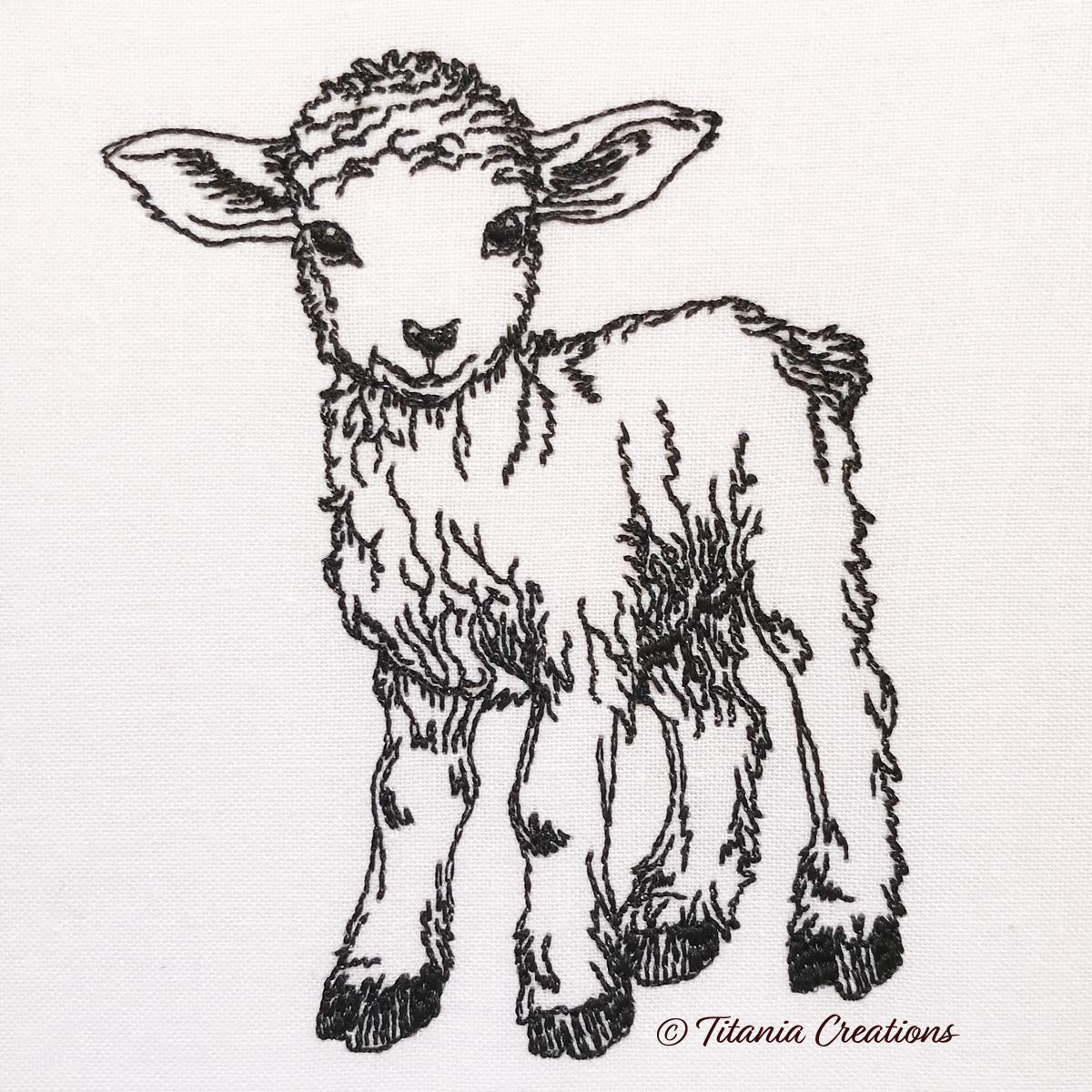 Line Work Lamb 4 Sizes Included