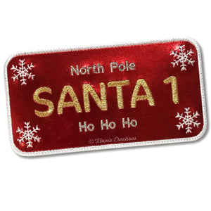 ITH Santa's Sleigh Licence Plate 5x7