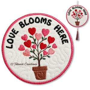 ITH Love Blooms Here Coaster 4x4 5x5