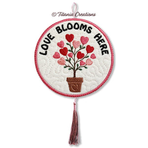 ITH Love Blooms Here Coaster 4x4 5x5