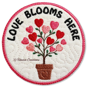 ITH Love Blooms Here Coaster 4x4 5x5
