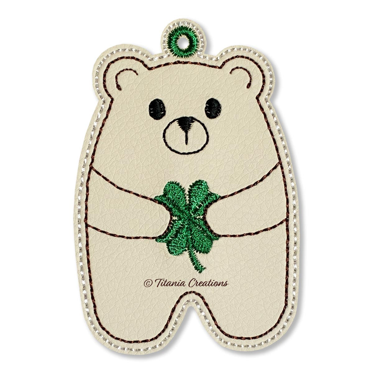 ITH Bear Lucky 4 Leaf Clover Eyelet 4x4