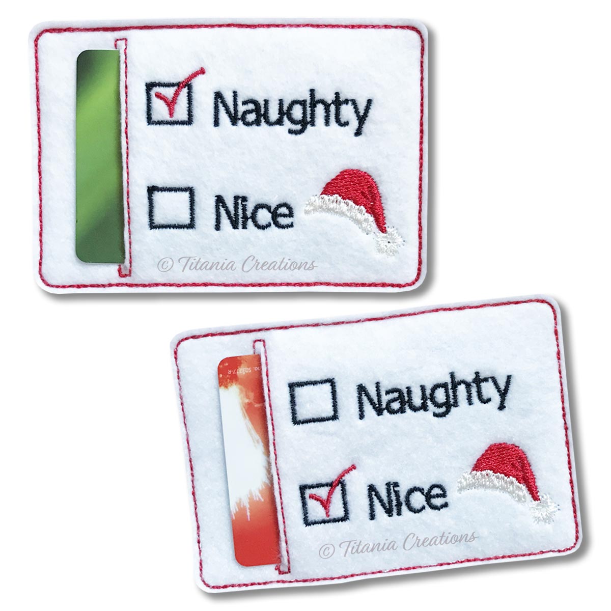 ITH Naughty Nice Gift Card Holders 4x4