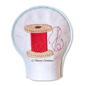 ITH Needle and Thread Tea Light Cover 4x4