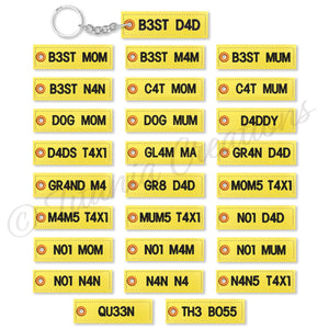 Number Plate Key Fobs 4x4 Set of 27