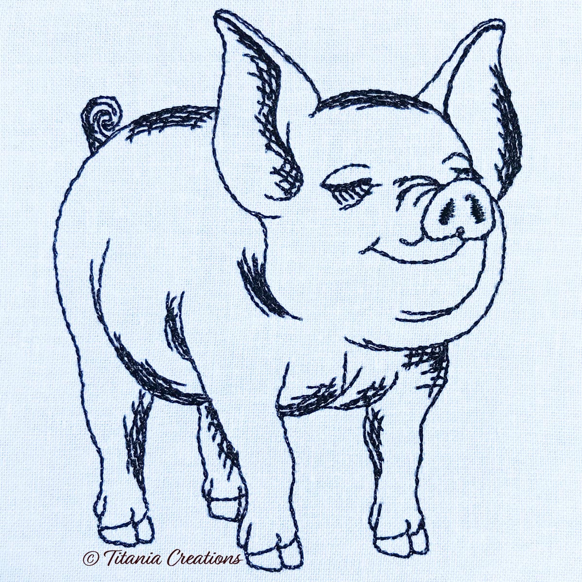 Line Work Pig 4 Sizes Included