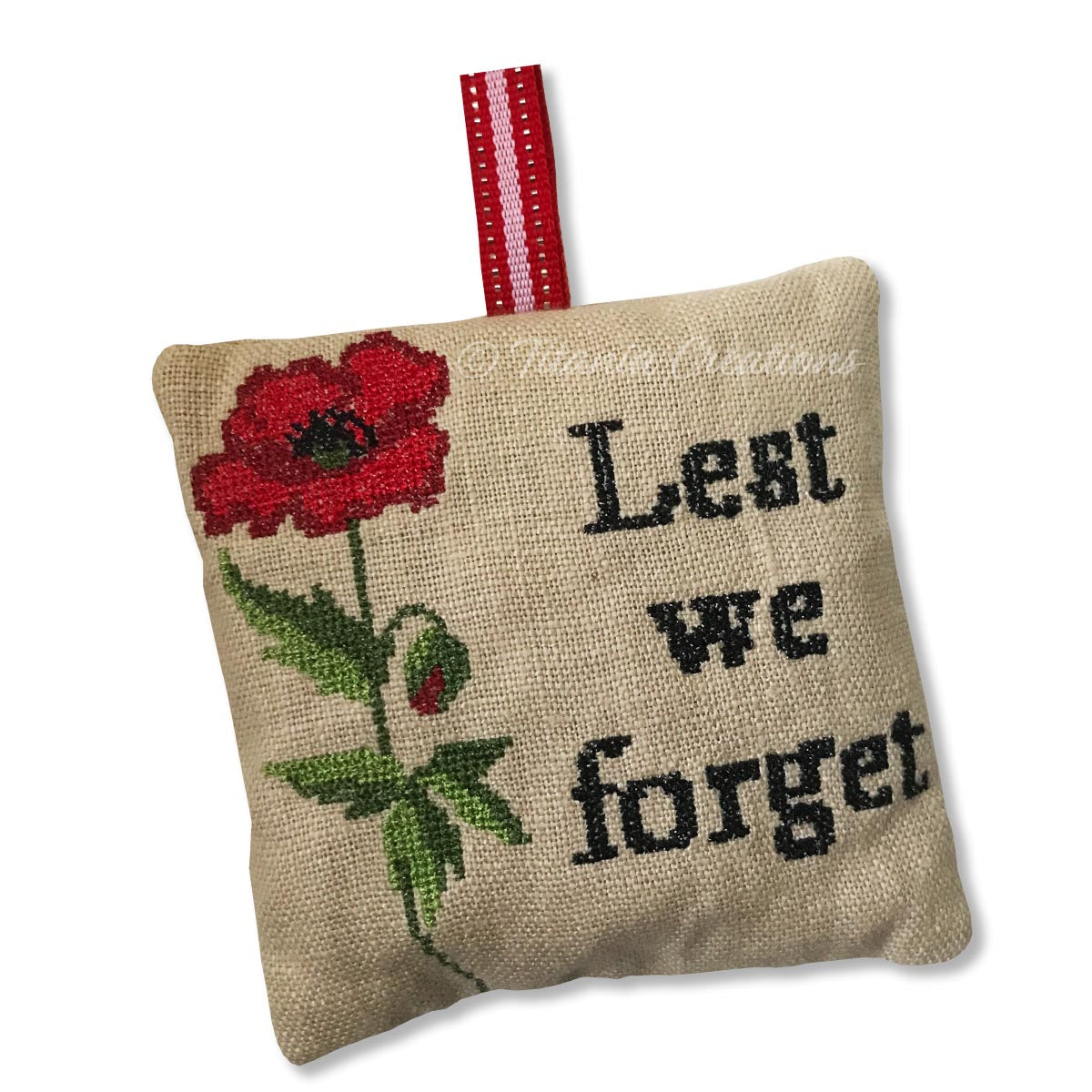 ITH Cross Stitch Poppy Sachet 4x4