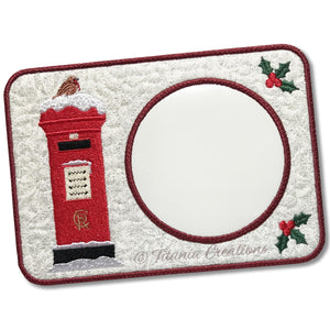 ITH Christmas Post Box  Mug Rug 5x7