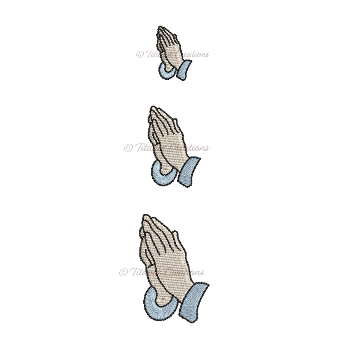 Miniature Praying Hands Set of 3