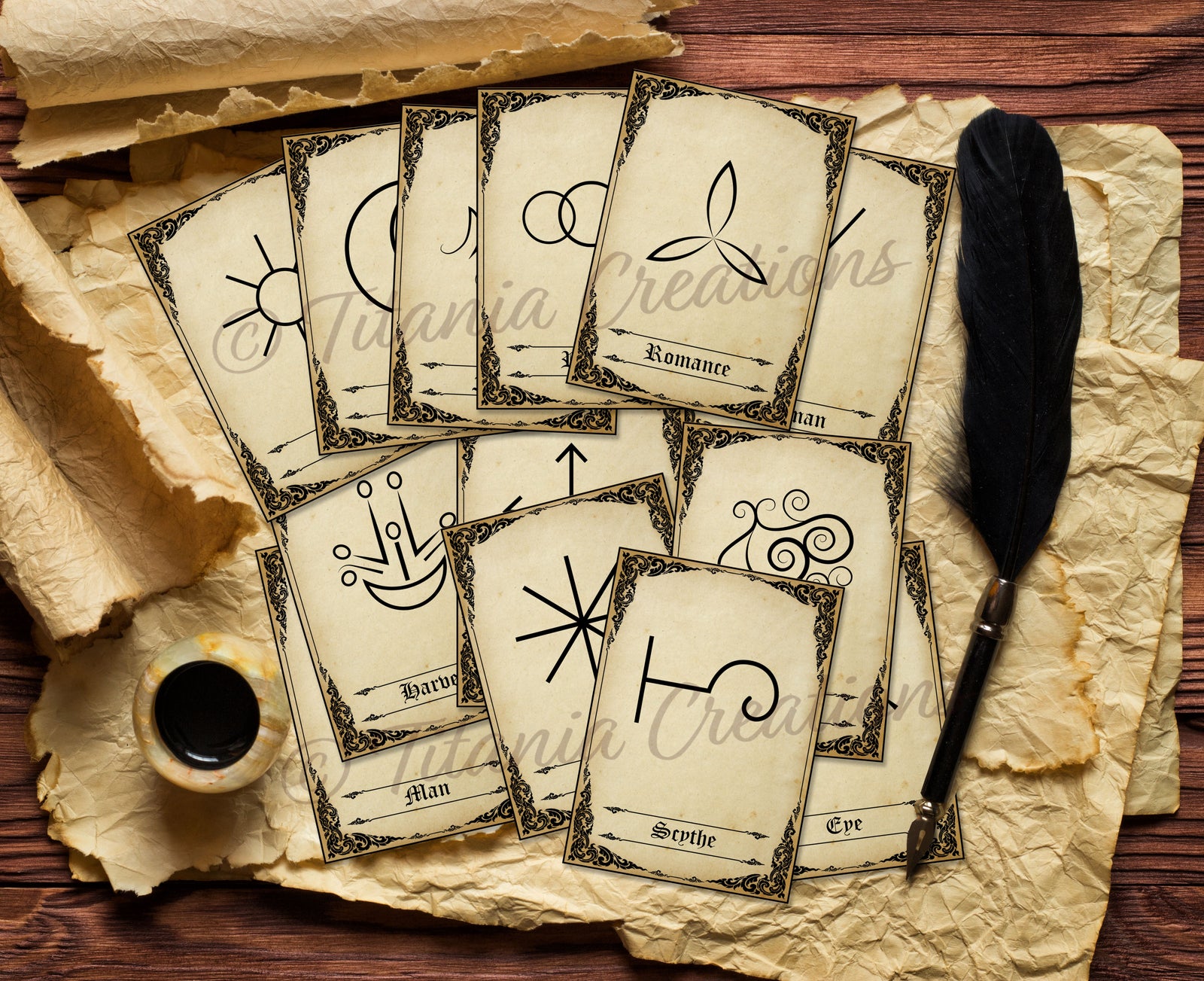 Witches Rune Cards and Journal Printable Pages