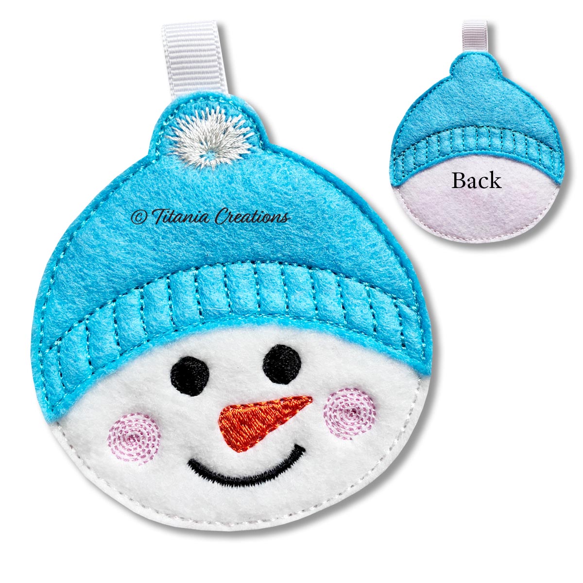 ITH Snowman Bag Tag 4x4