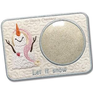 ITH Let It Snow  Mug Rug 5x7