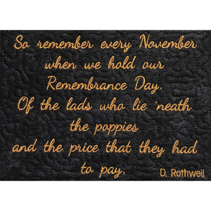 The Poppy Wall Hanging 5x7