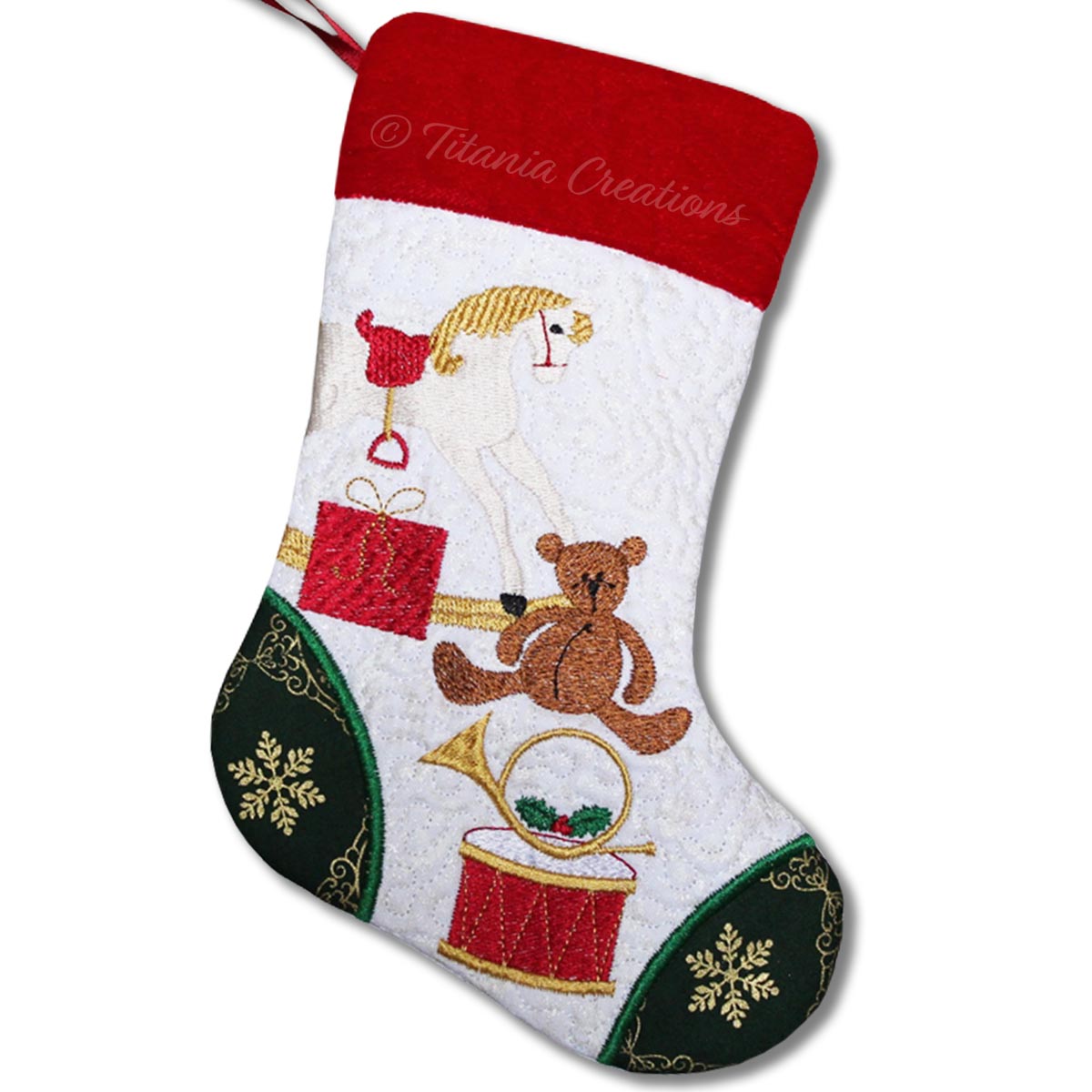 ITH Vintage Toys Stocking 5x7  6x10  7x11  8x12  9x14