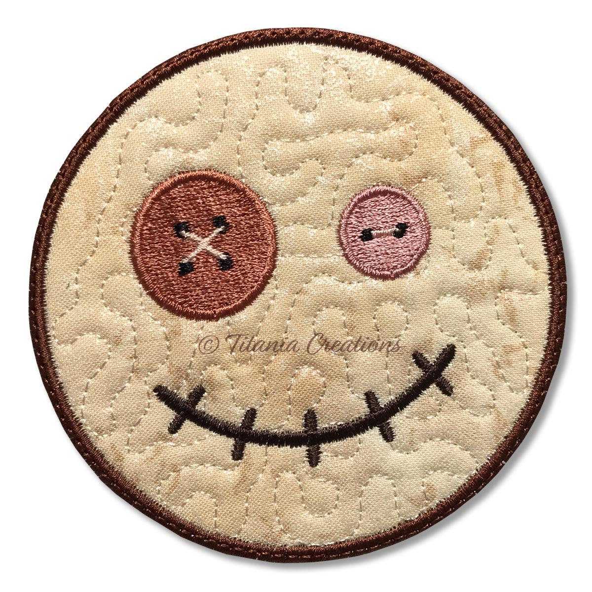 ITH Voodoo Doll Face Coaster 4x4