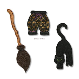 ITH Witch's Clothes Line 4x4