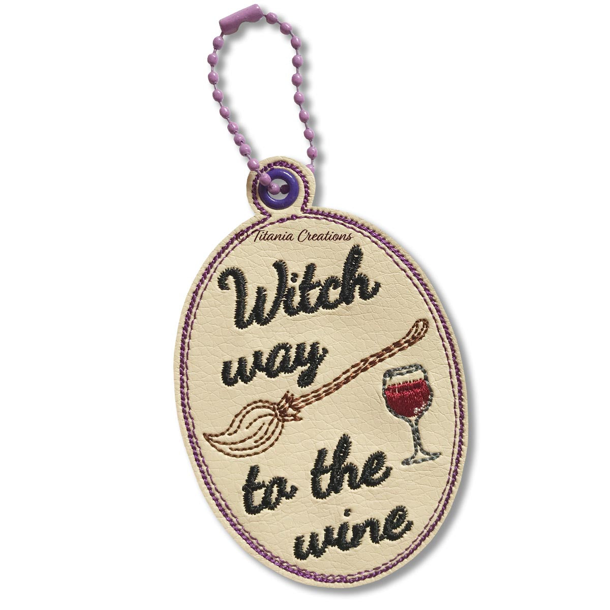 ITH Witch Way Wine Bag Tag 4x4
