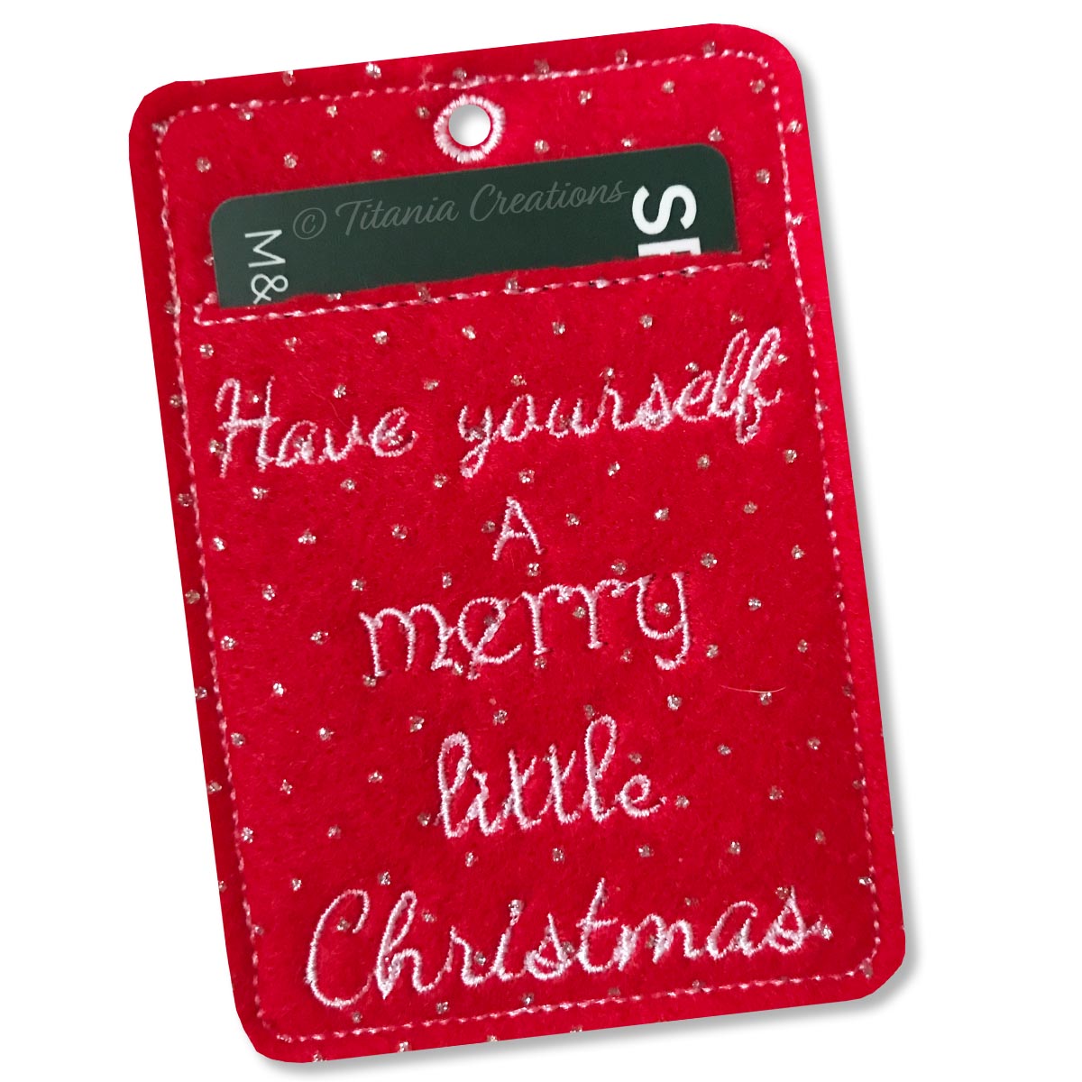 ITH Merry Little Christmas Gift Card Holder 4x4
