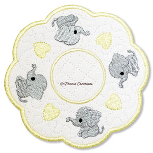 ITH Baby Elephant Candle Mat 5x5 6x6 7x7 8x8