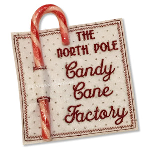 ITH North Pole Candy Cane Holder 4x4