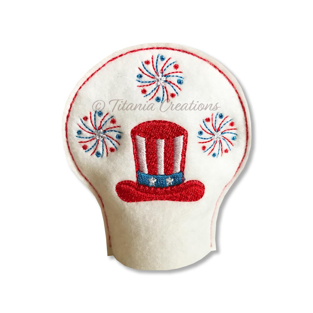 ITH Uncle Sam's Hat Tea Light Cover 4x4